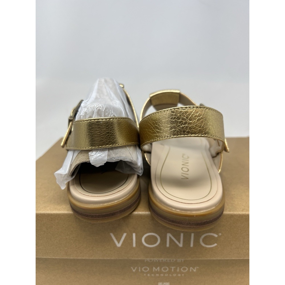 vionic Cora Metallic Gold Leather Women sandals US 9 NWB (LM00154) - Picture 5 of 7